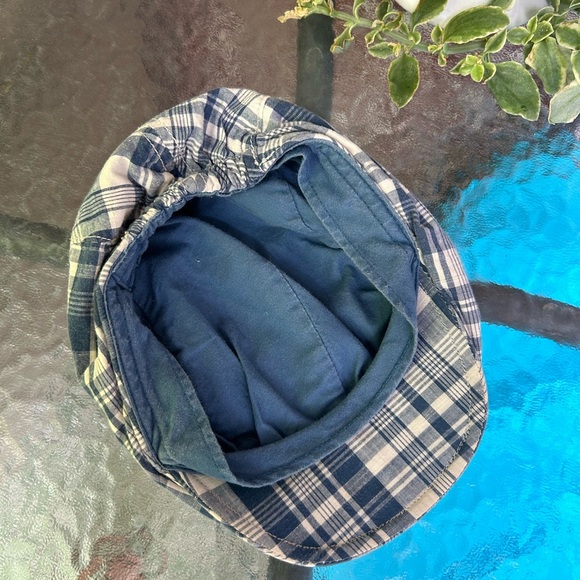 Blue and white Checkered hat - Picture 2 of 4